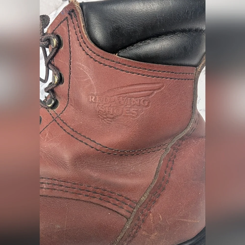 Red Wing Leather Work Boots Men's Size 9 Made In The USA